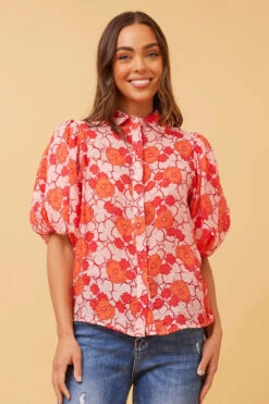 WILKIE PUFF SLEEVE FLORAL SHIRT 23 WILKIE PUFF SLEEVE FLORAL SHIRT -Printedcarpetus 763ba3629a680933a031a6df428611c3