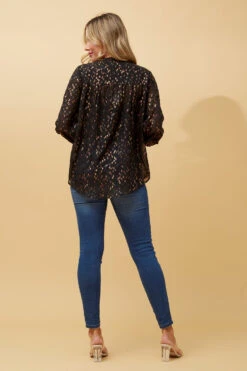 ROMITA FOIL PRINT BLOUSE -Printedcarpetus 7718e2f592fa455424d2617d8ac85263