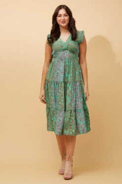 KIRAN FLORAL BOHO MIDI DRESS -Printedcarpetus 772b5fd84c1fa4bf42b2de99ccf84c65