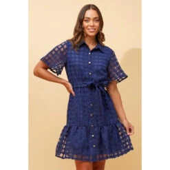 EVERLY GINGHAM SHIRT DRESS -Printedcarpetus 782e624b67f0f39bc4946b49bf09db04