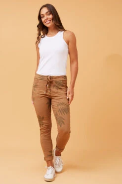 JANJA FOIL PRINT JOGGER PANTS -Printedcarpetus 7863b45402cac7a565812d2c69c146d5