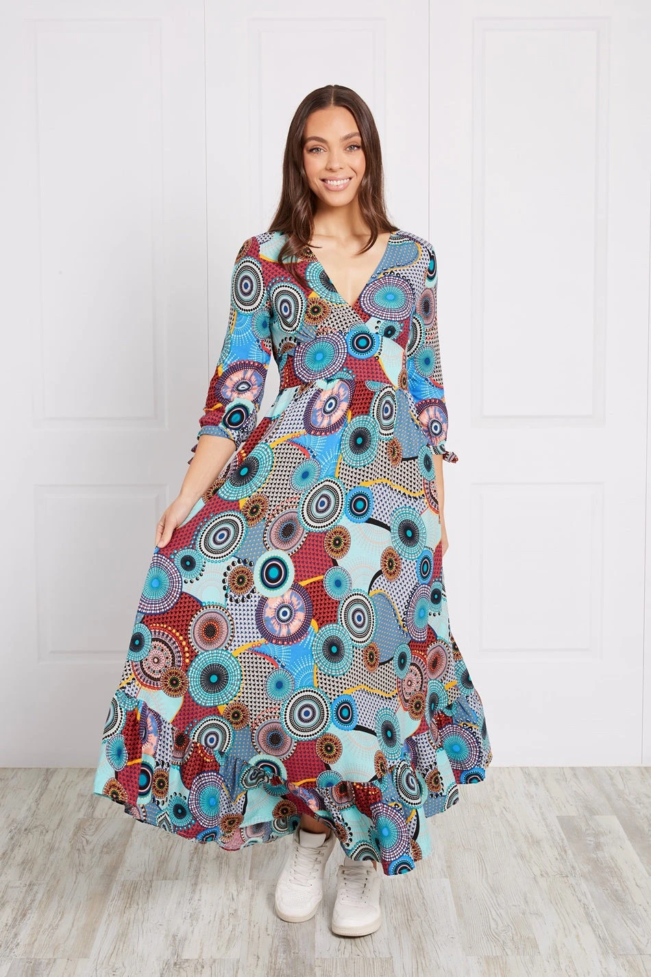 PRINTED BOHO MAXI DRESS 5 PRINTED BOHO MAXI DRESS - Image 3
