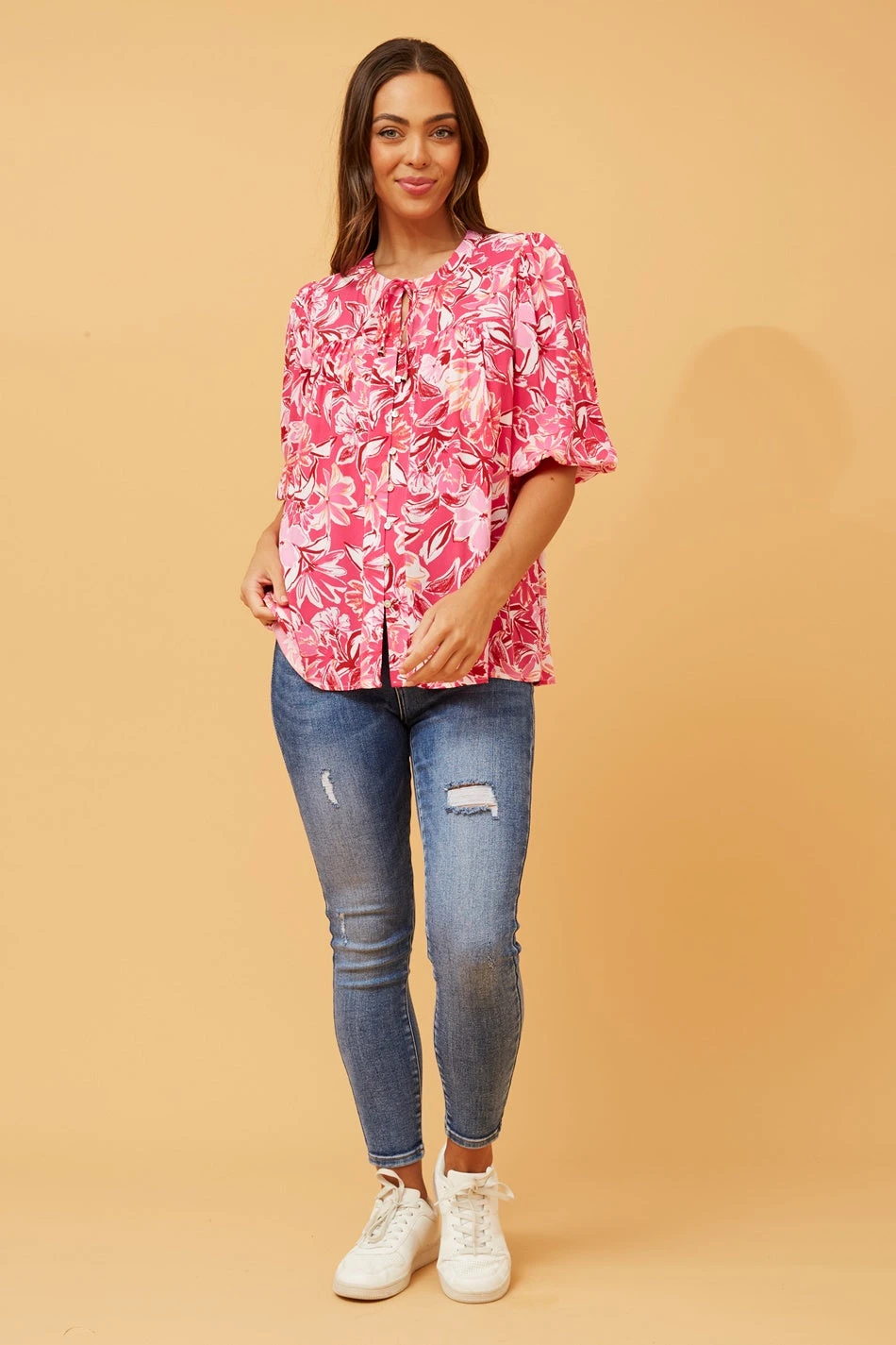 SELENA FLORAL PUFF SLEEVE SHIRT 6 SELENA FLORAL PUFF SLEEVE SHIRT - Image 4