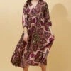 MARIETTA SATIN MIDI DRESS -Printedcarpetus 79d571d43410540d1b901449d6d78bac
