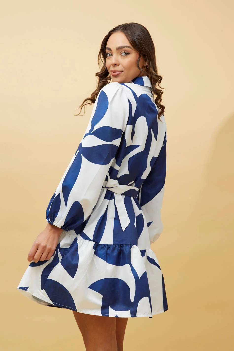 LEAF PRINT SHIRT DRESS 10 LEAF PRINT SHIRT DRESS - Image 8