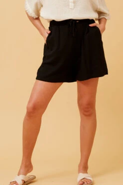 HAYLO PAPERBAG LINEN SHORTS -Printedcarpetus 7c171b09e32438eac2de578f8ba4af33