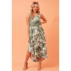 UMBRELLA LEAF PRINT MIDI DRESS 17 UMBRELLA LEAF PRINT MIDI DRESS -Printedcarpetus 7ce7fad0dd745fb12b470a5f5d545637