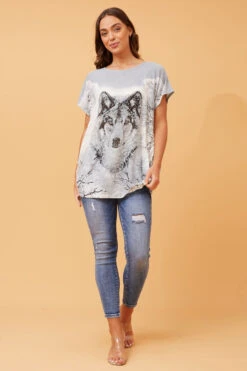 EXCELINA GLITTER TOP -Printedcarpetus 7d77c1055913923ccd8fbdabd61435fa