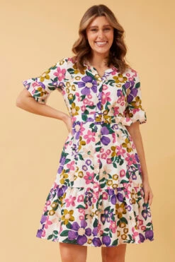 AVITA FLORAL BELTED DRESS -Printedcarpetus 7d7fb1782b4ccd21ea9e1dddeef3c7bb