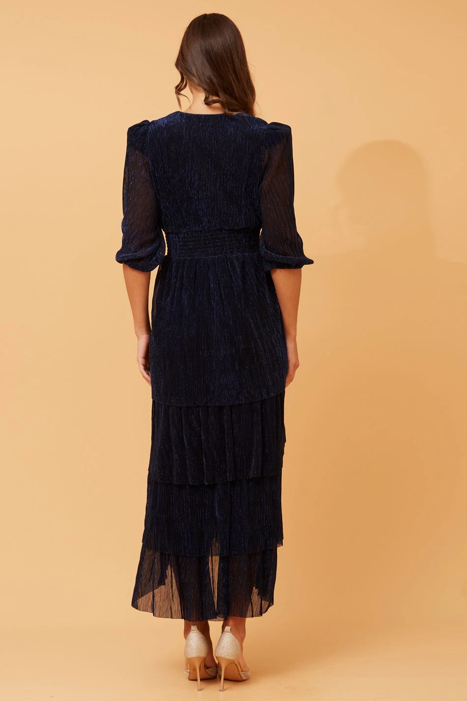 WILLAMINA GLITTER TIERED MAXI DRESS 10 WILLAMINA GLITTER TIERED MAXI DRESS - Image 8