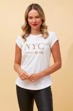 COCO NYC GRAPHIC TEE -Printedcarpetus 7de09c8d7edd1f1b8e2d455e751c99aa