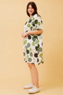VINE POLKA DOT SHIFT DRESS -Printedcarpetus 7e13e4eaa3e4d9f39c41782c35577198