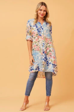 JANSON FLORAL HI LOW TUNIC -Printedcarpetus 7f307bedfaec640e038742c16d06039f