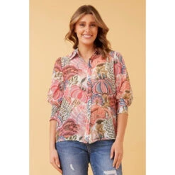 ISHLA FLORAL BOHO SHIRT -Printedcarpetus 7f3d1e605033c4e82ea3f016ba231a0f