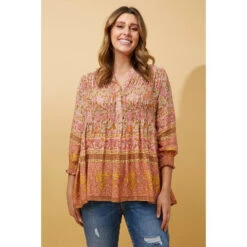 KARISSA BOHO PRINT TOP -Printedcarpetus 7f91ae6d107e52ff3ec4943b2c433172