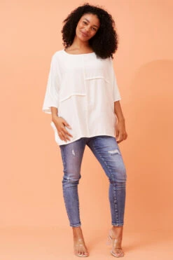 YURI OVERSIZED TOP -Printedcarpetus 806b5c871722e12e150a19b4d7cf541c