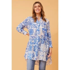 JANSON BOHO HI LOW TUNIC -Printedcarpetus 823cec7a1016f7fae31b87371dccd255