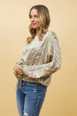 ROSALEE ZEBRA PRINT SATIN TOP -Printedcarpetus 82e08e5422dc1bc7ff7e9671283b78d9