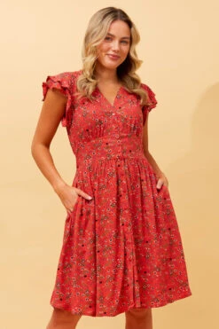 ROCHELLE FLORAL SHORT DRESS -Printedcarpetus 831d36ca2c3a367ad56dcbf43b08a65f