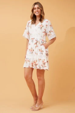 FLORAL LACE TEA DRESS -Printedcarpetus 8361bc506ac141774b236ed622615fe0