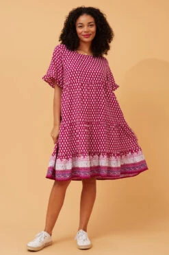 KELLY BORDER PRINT DRESS -Printedcarpetus 8380a15a263e521bb1640b329d86b724 8766a1da 6d24 4347 8154 5da84fb19c59