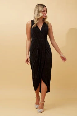 FELICIA CROSSOVER GLITTER DRESS