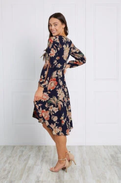 FLORAL WRAP DRESS -Printedcarpetus 83fd235e6c4db2306acd9105b08d090e