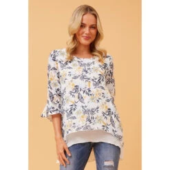 RUMI DOUBLE LAYER FLORAL TOP -Printedcarpetus 845449123263873075004cb0e5c10a98