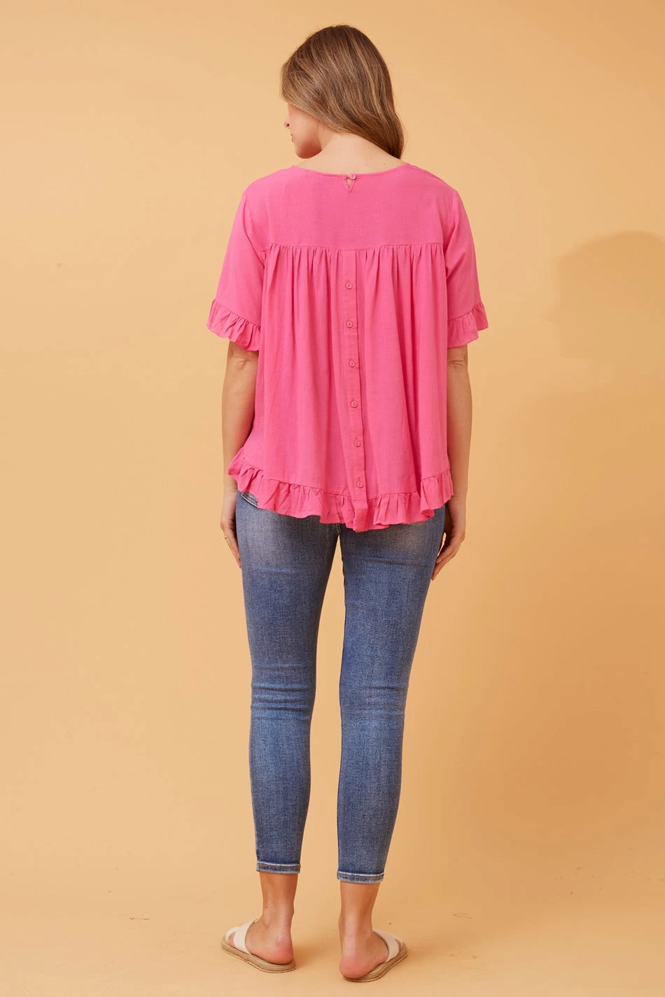 FRILA LINEN SMOCK TOP 16 FRILA LINEN SMOCK TOP - Image 14