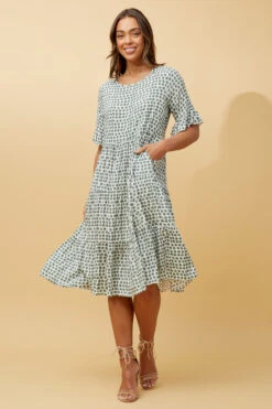 KENNA POLKA DOT MIDI DRESS -Printedcarpetus 86352fd886ff34e13e34fd71b309ce14