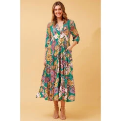 BAHAMAS FLORAL BOHO MAXI DRESS -Printedcarpetus 86962ed34a8bebda8d761f0ad8336091