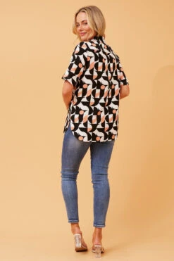 NURA ABSTRACT PRINT SHIRT -Printedcarpetus 86e0a984d7b39a650d015a16da49d94f
