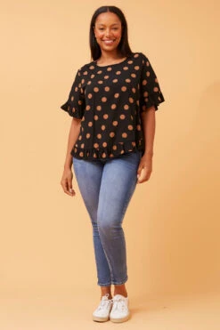 FRILA POLKA DOT TOP -Printedcarpetus 8722fda57ce6aa35f8bfe1766379ee45