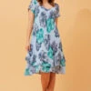 ELECTRA DOUBLE LAYER FLORAL DRESS -Printedcarpetus 8777a6c5d515e9addd41eae9a8c8f135
