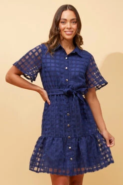EVERLY GINGHAM SHIRT DRESS -Printedcarpetus 8779978353da919ad614d49bb9948512