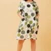 VINE POLKA DOT SHIFT DRESS -Printedcarpetus 87c55c2962c642d9d28f44a5e1f9f3ff