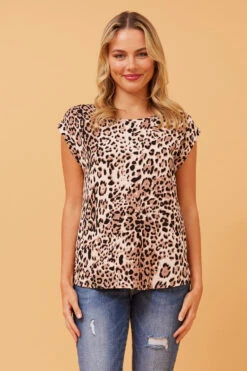 SHELLY ANIMAL PRINT SHELL TOP -Printedcarpetus 87e88f758115b0238469f3e5d760f316