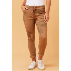 JANJA FOIL PRINT JOGGER PANTS -Printedcarpetus 87f64013082cca1a25bcacc15966b8ca