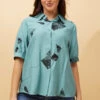 JACQUELINE ABSTRACT PRINT SHIRT -Printedcarpetus 8827c5706be69a5817646b0653d3b408