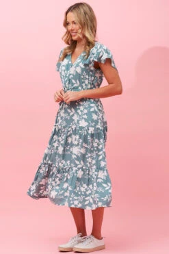 LISDON FLORAL TIERED MIDI DRESS -Printedcarpetus 884f319bc8a6f024fe6aa2726d5b2ad9