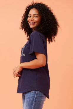 BINDI EMBELLISHED GRAPHIC PRINT TOP -Printedcarpetus 88c6526a9af5d4571f335fde03f4ec1f