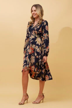 WILLOW FLORAL WRAP DRESS -Printedcarpetus 88e3a500ea98c7171ab37beaed72a3fe