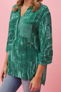 ROSETTA SEQUIN TIE DYE DETAIL TOP -Printedcarpetus 890aae3ebc412e75e0de279763f088ef