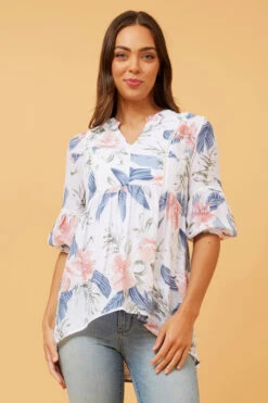 BRANDI FLORAL TOP -Printedcarpetus 891c3f234e5eee99b20f805e7512352e