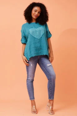 ZONYA SEQUIN PATCH LINEN TOP -Printedcarpetus 89e993b8a7cf2408a7badd16a784c319 a96f1193 071a 4d89 bc13 fd16b5c05e77