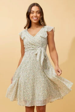 SANDRA DITSY PRINT SHORT DRESS -Printedcarpetus 8c5573f501f530a7faa19602d286a824