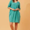 PISA SOLID LINEN DRESS -Printedcarpetus 8ca3f7c950231c503669e6df9a93a839