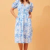 GALEN FLORAL BELTED MIDI DRESS -Printedcarpetus 8ca7d45c7a6036829c88d48e4506d0a9