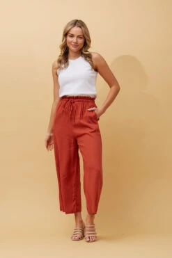 ROBERTA PAPERBAG LINEN PANTS 30 ROBERTA PAPERBAG LINEN PANTS -Printedcarpetus 8ce2d843df84f034aba2f918165da56e