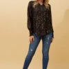 ROMITA FOIL PRINT BLOUSE -Printedcarpetus 8cea026e7e75f674ff78cf08daf3acdb